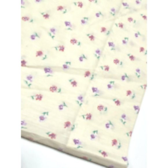 2 Pale Yellow Custom Made Curtains Panels Floral Print Pattern Shabby Chic Pink - Picture 3 of 4